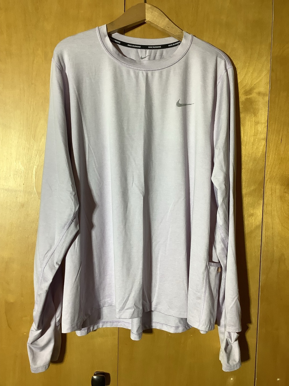 Nike Running pale lilac long sleeved tee, size 2X